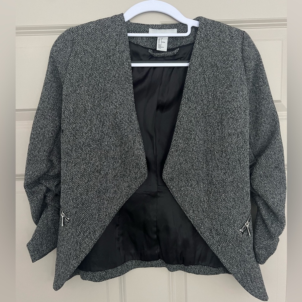 H&M blazer - black and dark grey size 2